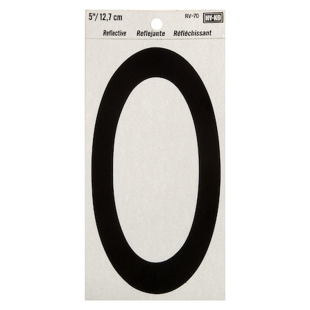 Hy-Ko 5In Reflective Number 0, 10PK B00576
